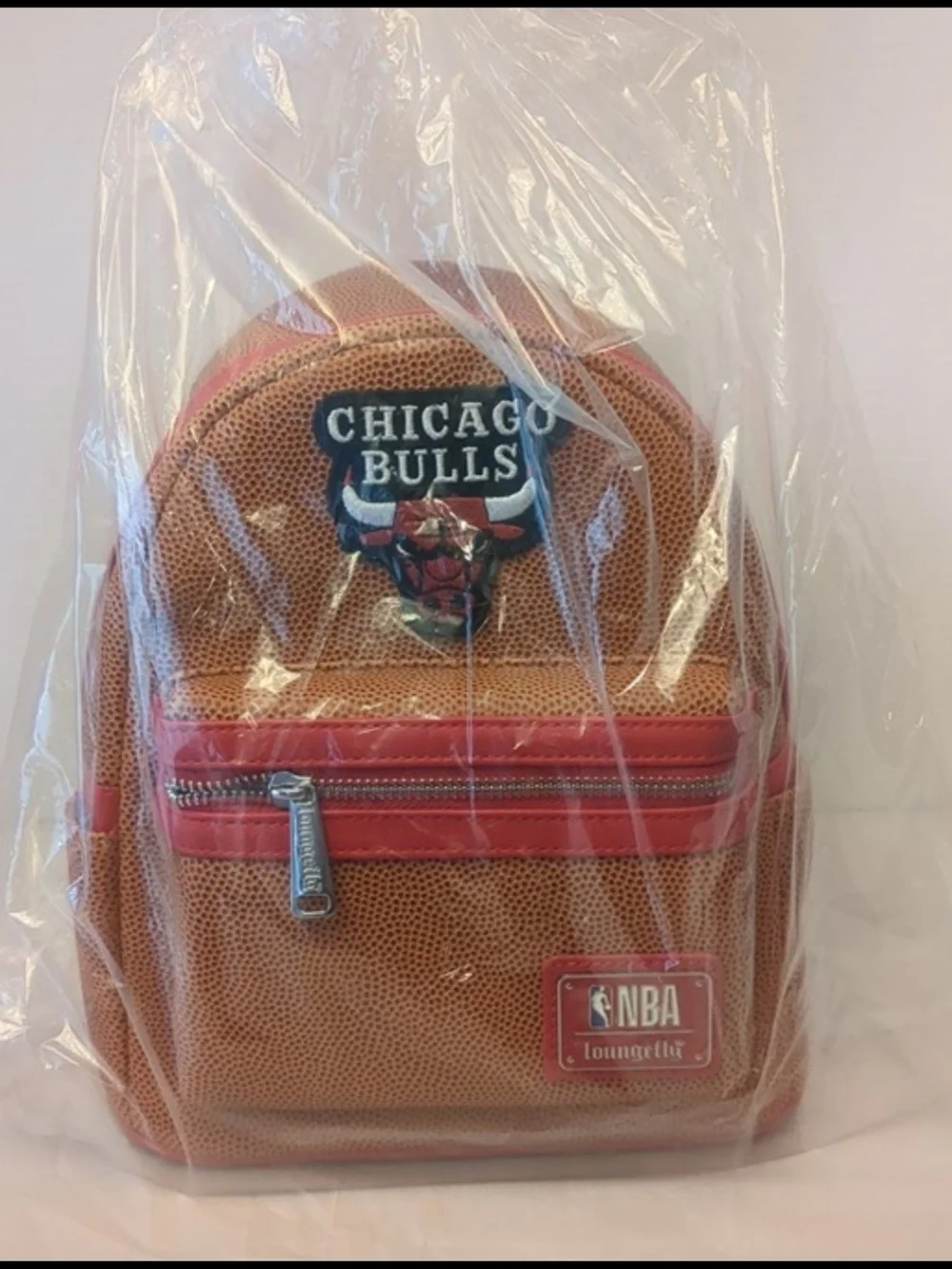 Loungefly Chicago Bulls Orange and Red Mini Backpack